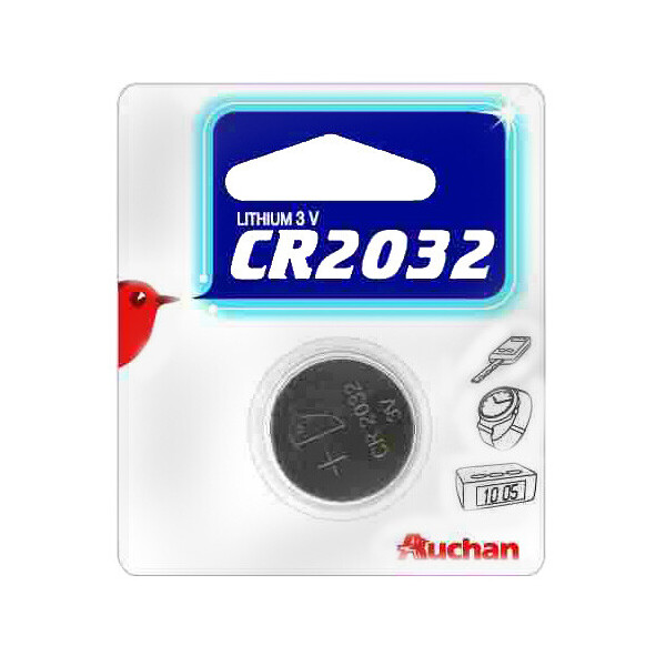 

Батарейка литиевая Auchan CR2032, 3V