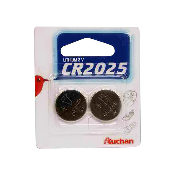 

Батарейка литиевая Auchan CR2025, 3V, 2 шт.