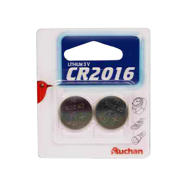 

Батарейка литиевая Auchan CR2016, 3V, 2 шт.