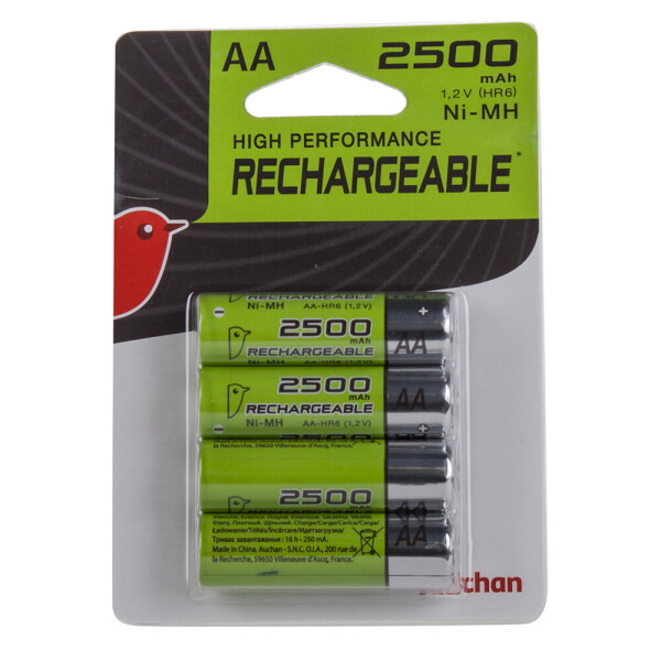 

Аккумулятор Auchan HR6 2500 mAh АА, 4 шт.