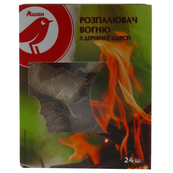 

Разжигатель Auchan с древесной шерсти, 24 шт.