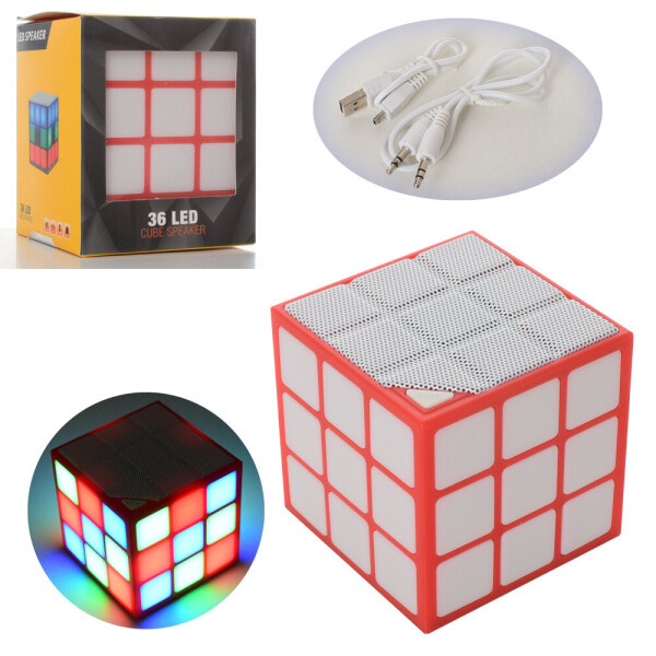

Колонка Bluetooth SB72 куб, 7см, MP3, свет, TFслот, USBзар