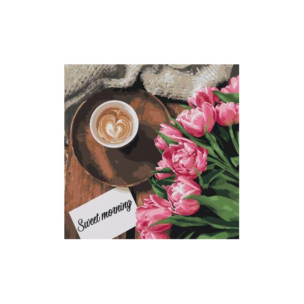 

Картина по номерам. Натюрморт "Сладкое утро 2" 40*40см * KHO5522