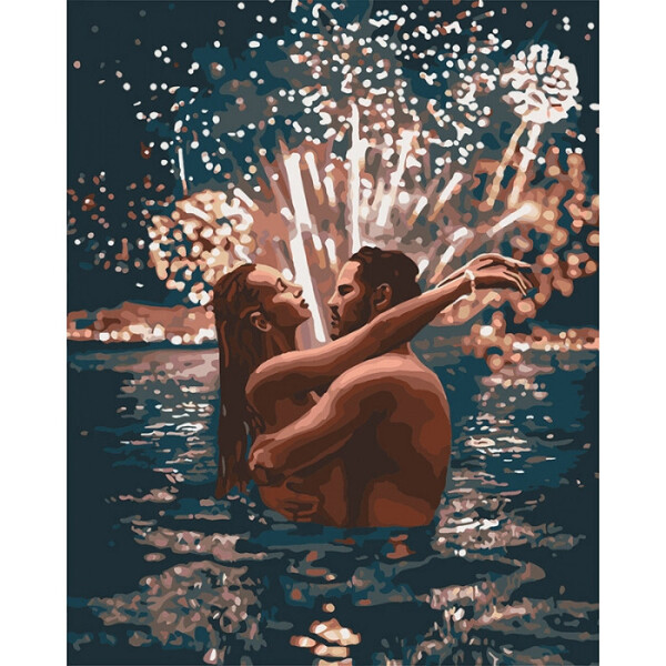 

Картина по номерам."Звездные чувства" 40*50см KHO4670