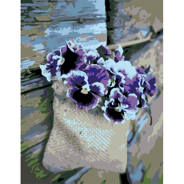 

Картина по номерам. Rosa "Анютины глазки“ 35х45см N00013175