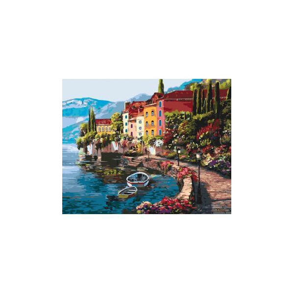 

Городской пейзаж "Утро на берегу озера 2" 40*50см * KHO3503