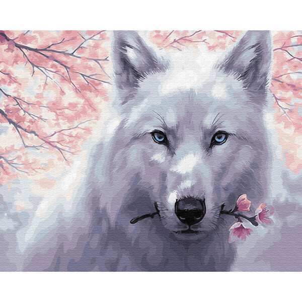 

Картина по номерам. Brushme "Волк с цветком" GX29952