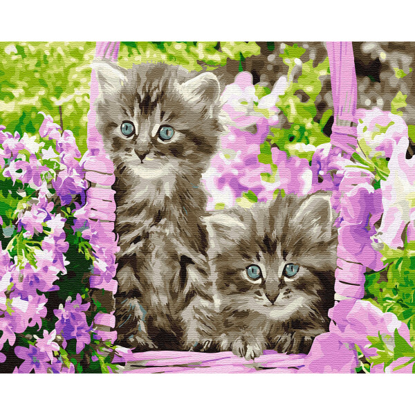 

Картина по номерам. Brushme "Котята в корзинке" GX29109