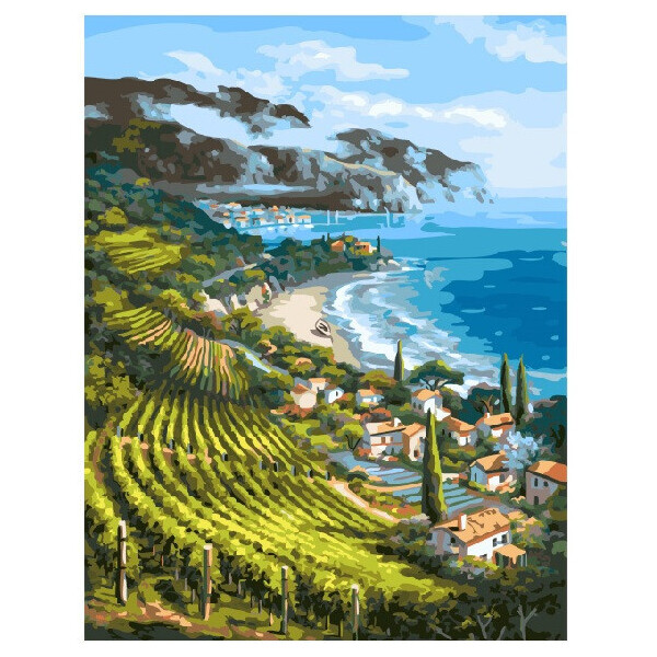 

Картина по номерам. Brushme "Приморский поселок" GX4960