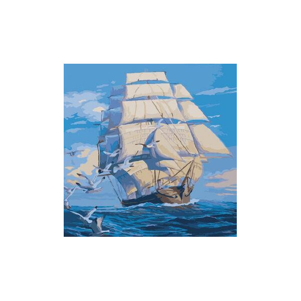

Морской пейзаж "На всех парусах" 40*40 KHO2708