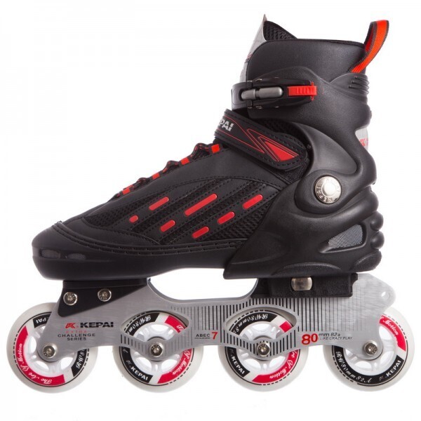 

Роликовые коньки раздвижные KEPAI F1-S9-R-XL Black/Red