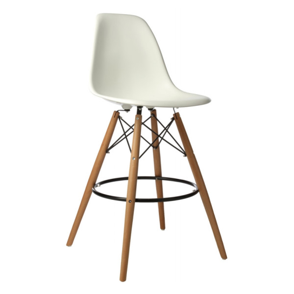 

Стул барный SDM Тауэр Вуд (Eames) высокий ножки дерево бук Белый