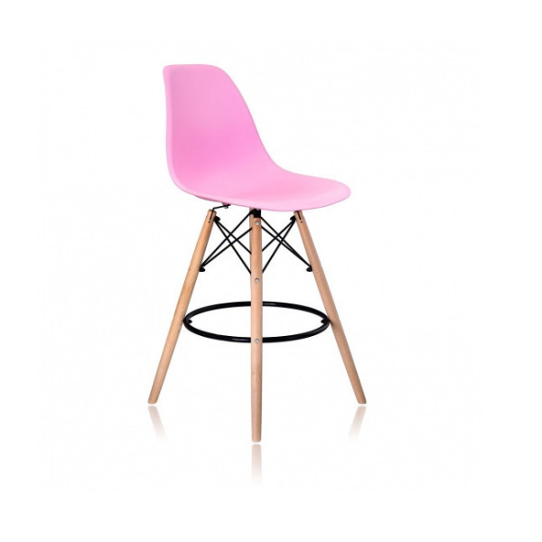 

Стул барный SDM Тауэр Вуд (Eames) высокий ножки дерево бук Розовый