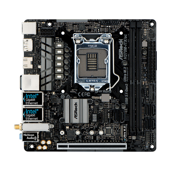 

Материнская плата ASRock H370M-ITX/AC