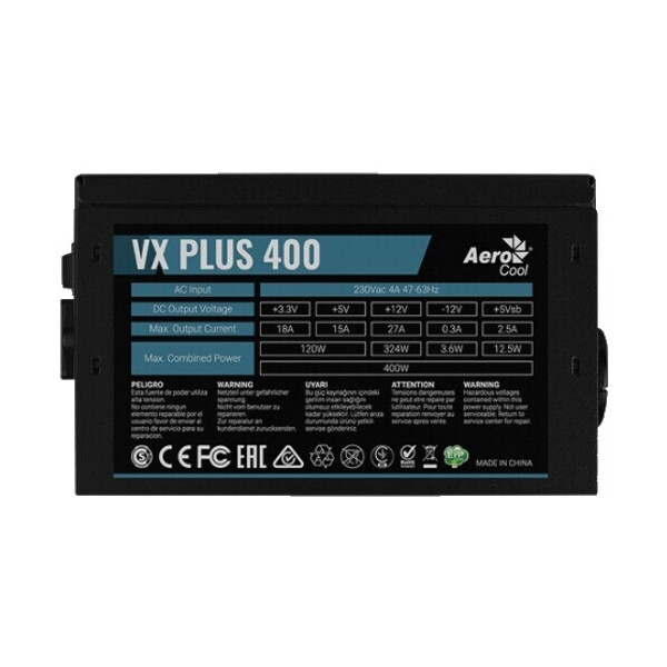 

Блок питания Aerocool VX Plus 400 400W v.2.3