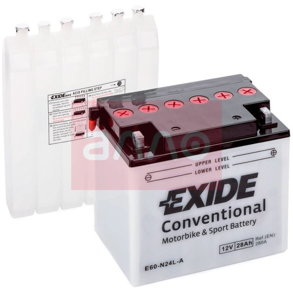 

Автомобильный аккумулятор Exide Bike AGM 21 Ah 12 V 350 A (ETX24HL-BS)