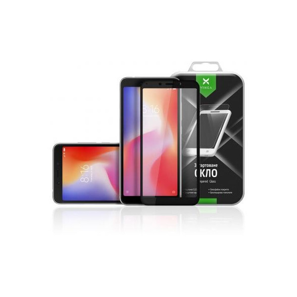 

Стекло защитное Vinga для Xiaomi Redmi 6 (Black) (VTPGS-R6)