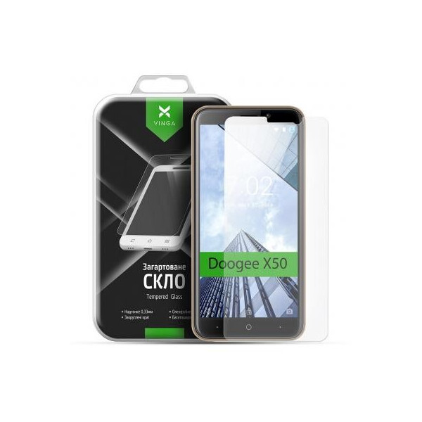 

Стекло защитное Vinga для Doogee X50 (VTPGS-DX50L)