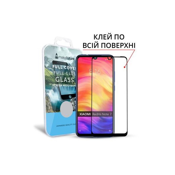 

Стекло защитное MakeFuture для Xiaomi Redmi Note 7 Black Full Cover Full Glue (MGFCFG-XRN7)