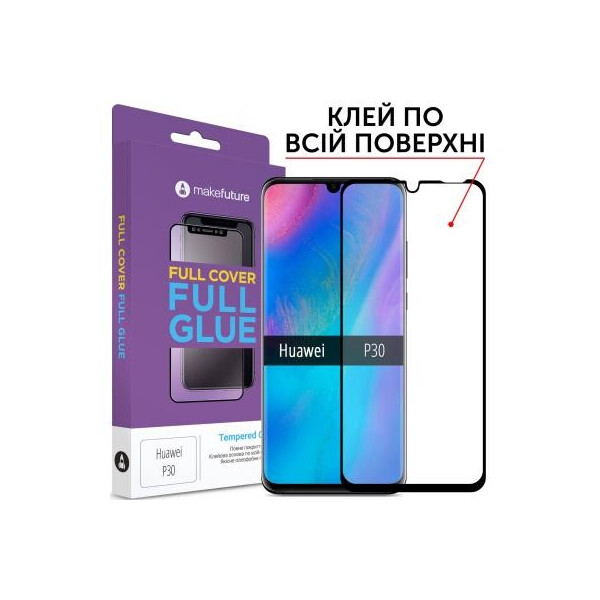 

Стекло защитное MakeFuture для Huawei P30 Black Full Cover Full Glue (MGF-HUP30)