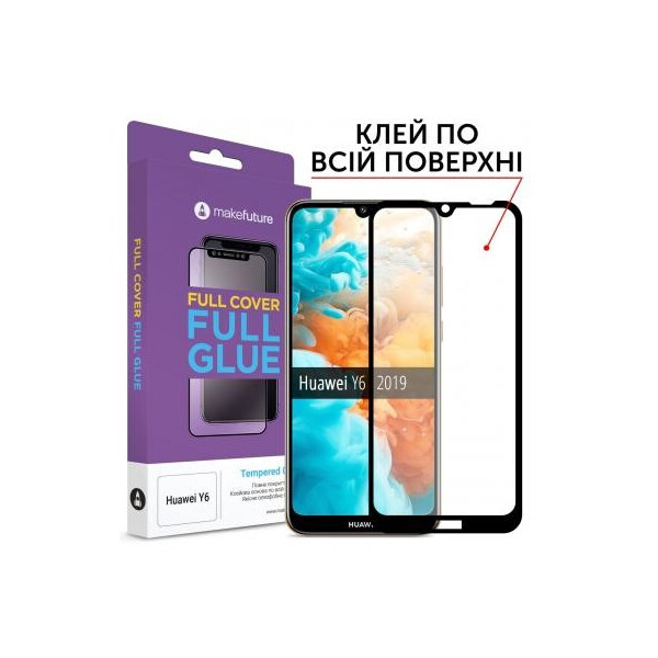 

Стекло защитное MakeFuture Huawei Y6 2019 Full Cover Full Glue (MGF-HUY619)