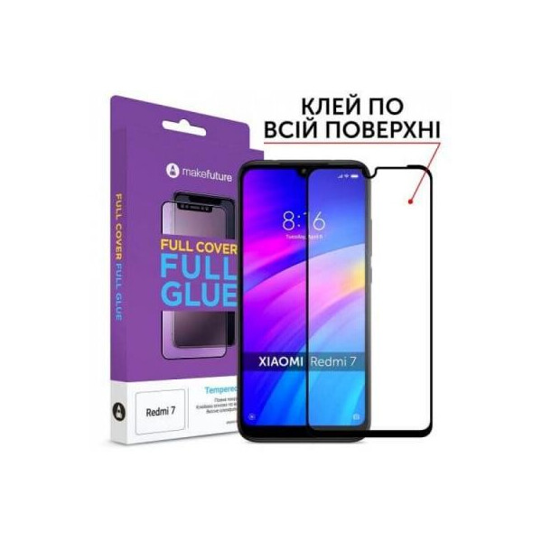 

Стекло защитное MakeFuture Xiaomi Redmi 7A Full Cover Full Glue (MGF-XR7A)