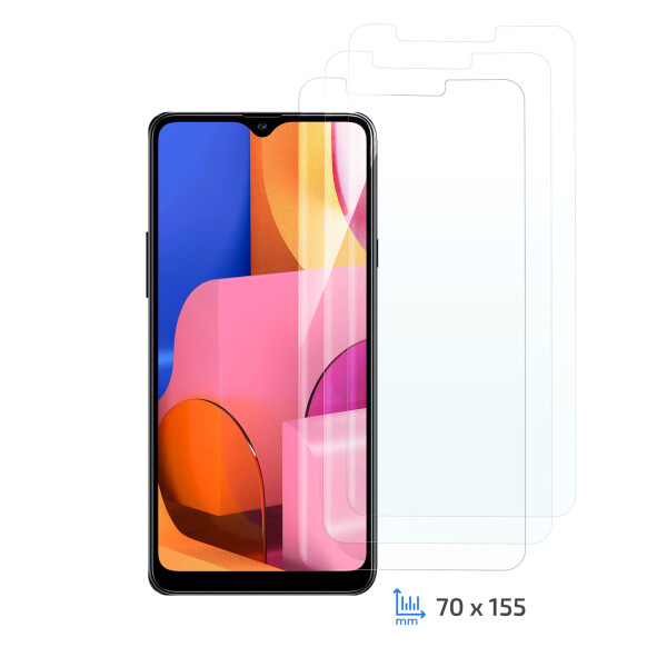 

Комплект 3 в 1 защитные стекла 2E для Samsung Galaxy A20s, 2.5D, Clear