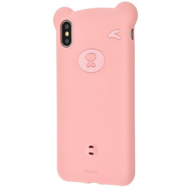 

Baseus для iPhone XS Max Bear Silicone, Pink