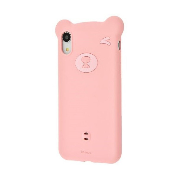

Baseus для iPhone XR Bear Silicone, Pink