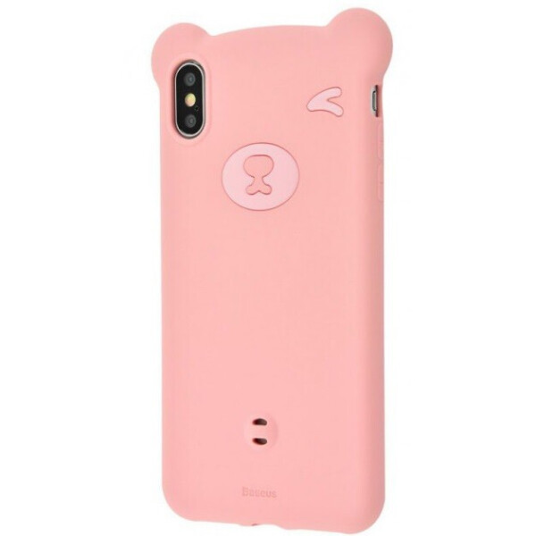 

Baseus для iPhone XS Bear Silicone, Pink