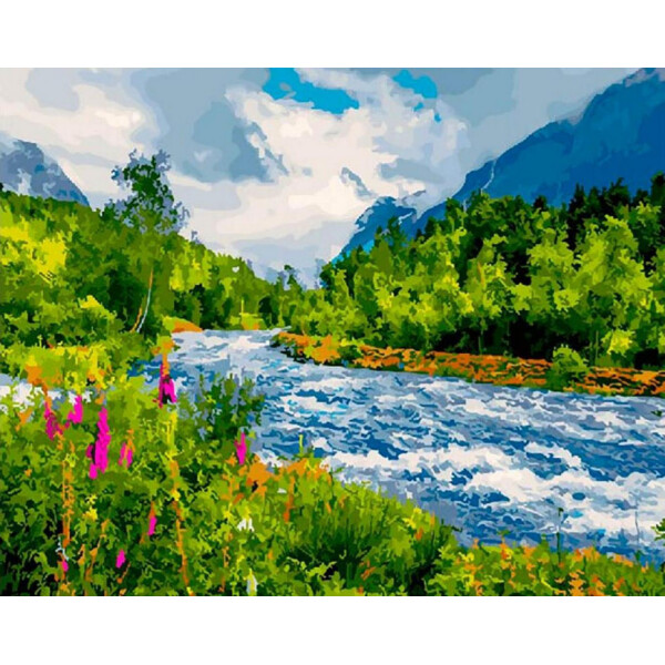 

Картина по номерам. Rainbow Art "Бурная река" GX27397-RA