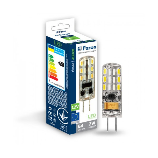 

Лампа светодиодная Feron LB-420 AC/DC12V 2W 24leds G4 4000K 160lm (25448)