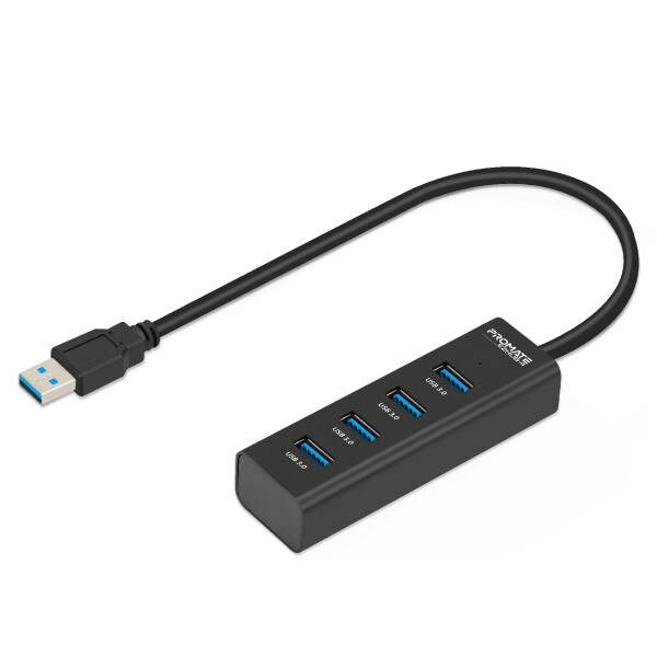 

USB-хаб Promate EZHub-4 4 порта USB 3.0 5 Вт Black