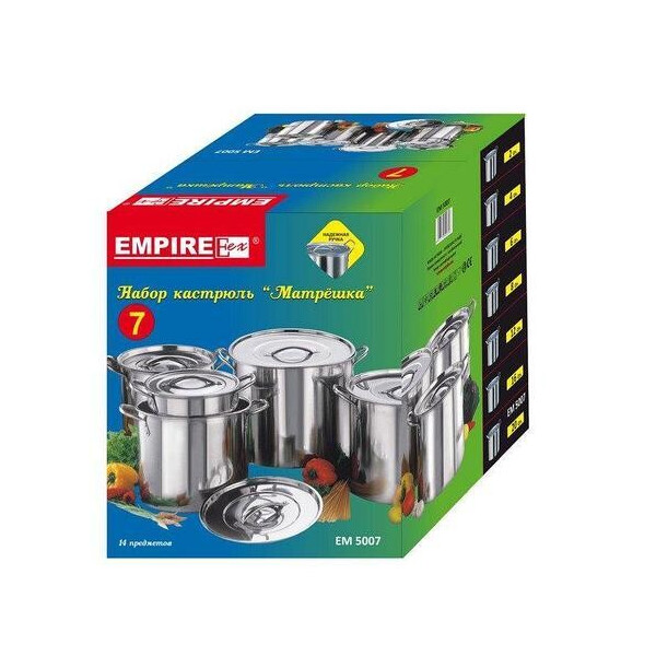 

Набор кастрюль ";Матрёшка"; Empire ЕМ 5007, 7 шт (1536)