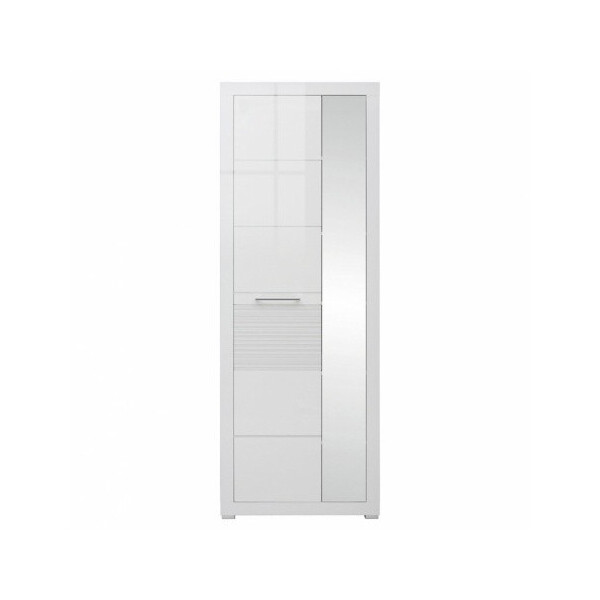

Тумба для обуви BRW Флеймс REG1L1D/20/7 72х201х37 белый/белый глянец