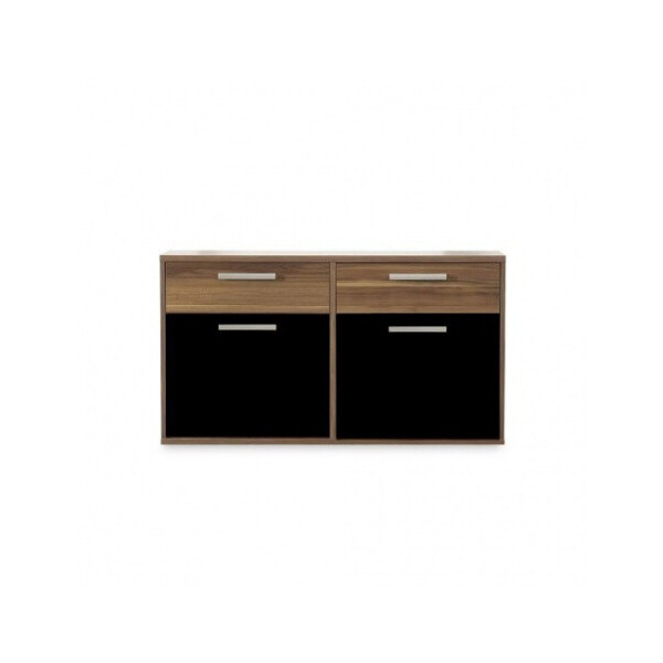 

Тумба для обуви Gerbor Эсмеральда SBUT2D2S 110×61×32 слива венгерская/черный глянец