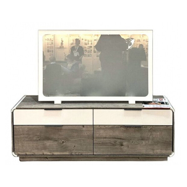 

Тумба под ТВ Gerbor Алиса RTV2S2K 150×54×40 шварцвальд/нимфея альба