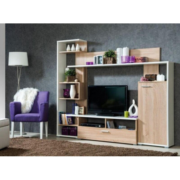 

Тумба под ТВ ВМВ Астра 214×184×35 дуб сонома//белый титан