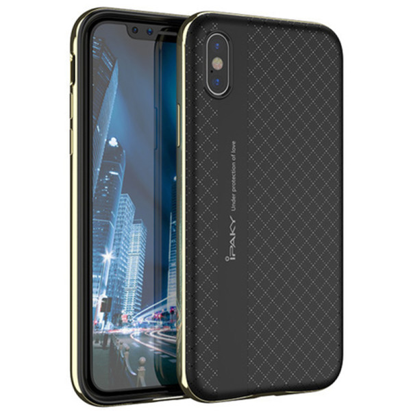 

iPaky TPU+PC для Apple iPhone X (5.8") / XS (5.8") (Черный / Золотой) (279158)