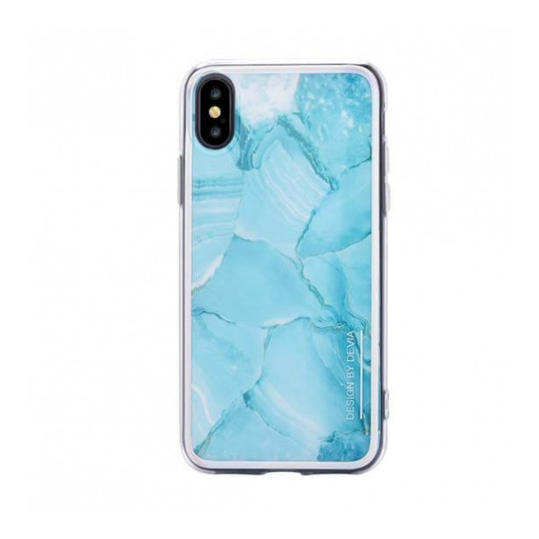 

силиконовый Devia "Landscape" для Apple iPhone X (5.8") (Бирюзовый / Белый) (360630)
