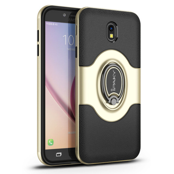 

TPU+PC iPaky Feather с имитацией кожи и подставкой для Samsung J330 Galaxy J3 (2017) (Золотой) (418617)