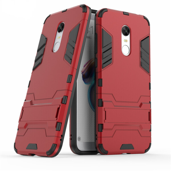 

-подставка ударопрочный Transformer для Xiaomi Redmi 5 Plus / Note 5 (SC) с защитой корпуса (Красный / Dante Red) (480713)