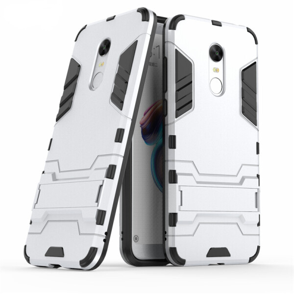 

-подставка ударопрочный Transformer для Xiaomi Redmi 5 Plus / Note 5 (SC) с защитой корпуса (Серебряный / Satin Silver) (480715)
