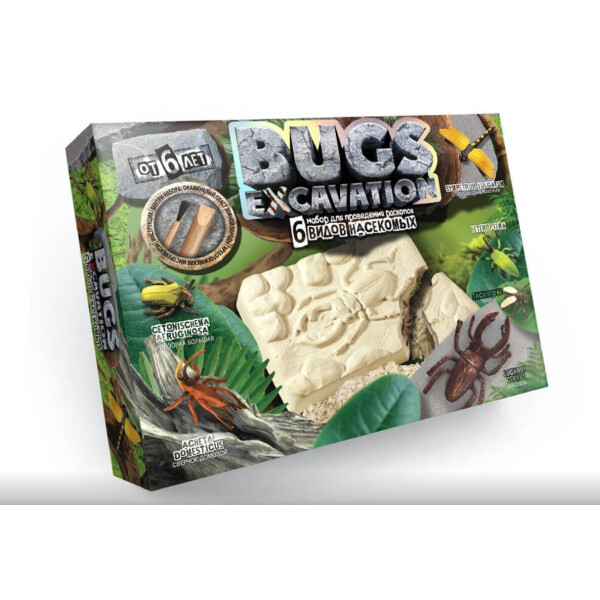 

Набор для проведения раскопок Danko Toys насекомые 6 видов Часть 2