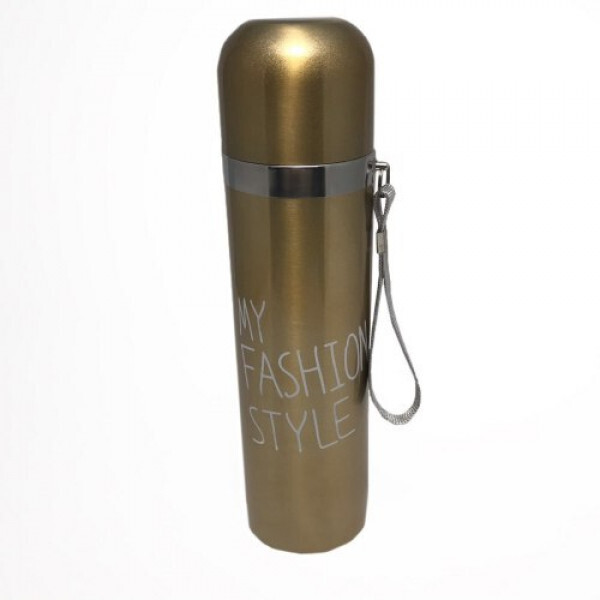 

Стальной термос My Fashion style 480 мл Gold (V-113)