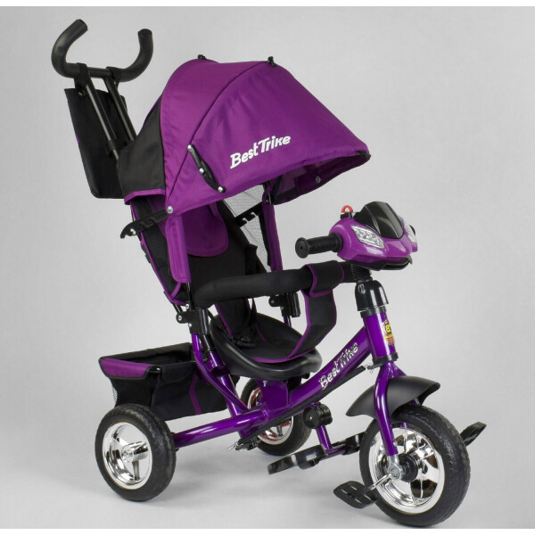 

Велосипед 3-х колёсный 6588 - 29-309 Best Trike (1) Фиолетовый, КОЛЕСО ПЕНА, d=25см, переднее, d=20см. задние,ФАРА, в коробке