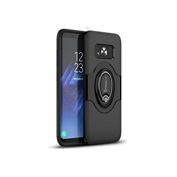 

TPU+PC iPaky Feather с имитацией кожи и подставкой для Samsung G955 Galaxy S8 Plus (Черный) (542208)