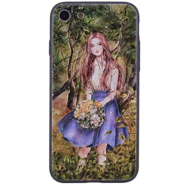 

TPU+PC YCT картина для Apple iPhone 7 / 8 (4.7") (Девочка в саду) (542224)