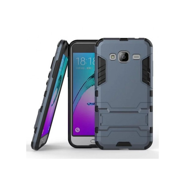 

-подставка ударопрочный Transformer для Samsung J320F Galaxy J3 (2016) с мощной защитой корпуса (Серый / Metal slate) (54798)