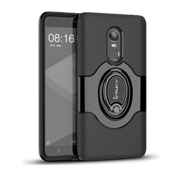 

TPU+PC iPaky Feather с имитацией кожи и подставкой для Xiaomi Redmi 4X (Черный) (560770)